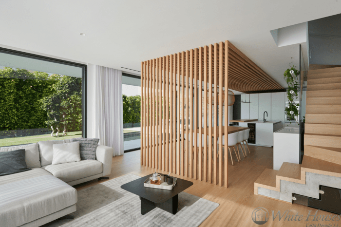 Wooden Partition Designs Between Living Room And Dining Room